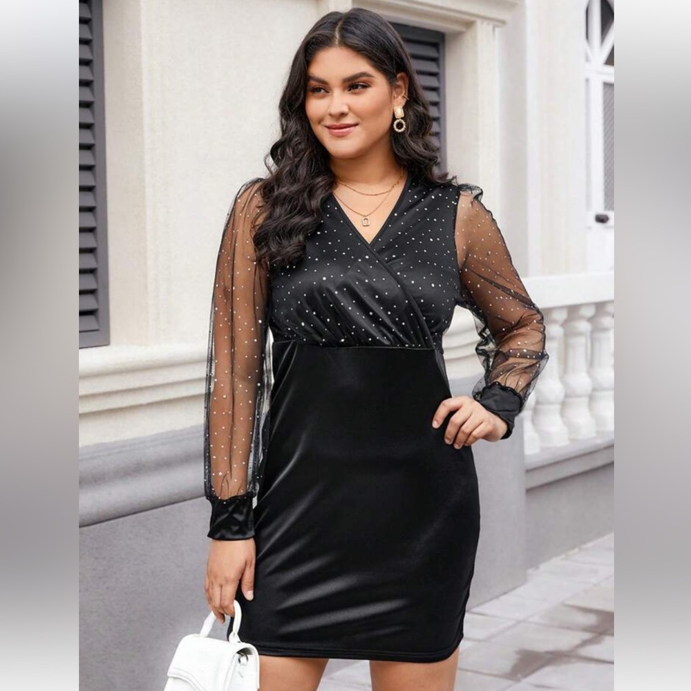 SHEIN Curve Black Dress